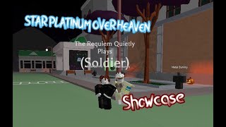 Star platinum over heaven showcase Project jojo Roblox [upl. by Lorrac]