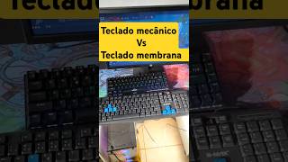 teclado mecânico vs teclado de membrana 🫢 tecladogamer tecladomecânico vs tecladodemembrana [upl. by Errick]