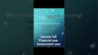 Income Tax Financial year Assessment year [upl. by Rosemare]