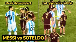 Messi shows his RESPECT but the Venezuelan players hit MESSI like this  Football News Today [upl. by Jacquenette801]