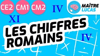 Les chiffres romains CE2  CM1  CM2  Cycle 2 et 3  Maths  Mathématiques [upl. by Dralliw851]