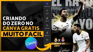 tutorial COMPLETO PARA criar FLYER ESPORTIVO PROFISSIONAL no canva GRÁTIS  TÉCNICAS PROFISSIONAIS [upl. by Yecac992]