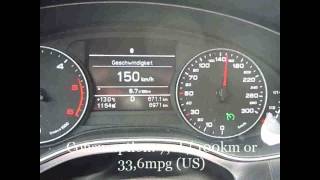 2011 Audi A6 30 TDI Fuel Consumption Test [upl. by O'Shee]