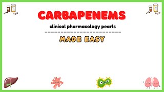 Carbapenems clinical pharmacology antibiotics clinical pearls clinical pharmacology made simple [upl. by Dhar]