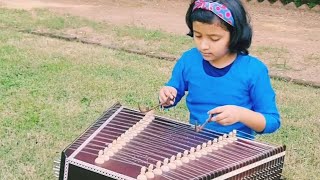 Silsila Theme Tribute to Pt Shiv Kumar Sharma ji Part 1 8 years old Aujasvi  Playing Santoor [upl. by Malita403]