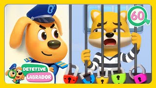 Polícia Capturando Ladrão 👮 Historinha Engraçada do Detetive Labrador 🔍 1 Hora 🎬 Compilação [upl. by Lawry]