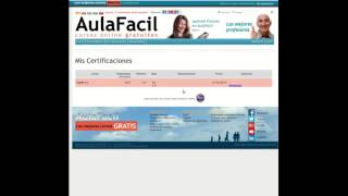 AulaFacilcom cómo certificarse [upl. by Corbin]