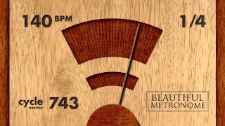 140 BPM 14 Wood Metronome HD [upl. by Neslund255]