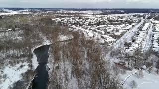 Aerial view of London Ontario Winter 2024  4K [upl. by Inram]