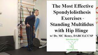 The Most Effective Spondylolisthesis Exercises Multifidus with Hip Hinge [upl. by Nahtnoj533]