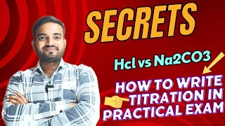 Hcl vs Na2co3 titration class 11th chemistry practical how to write in exam class11thchemistry [upl. by Duaner]