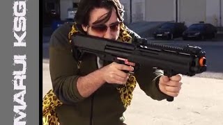 Tokyo Marui KSG Gas Shotgun  Airsoft Review [upl. by Ainirtak]