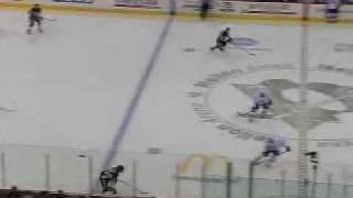 Steve MacIntyre hits Kris Letang 11062008 [upl. by Einnalem448]