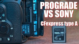 CFexpress Type A Cards HeadtoHead Sony VS ProGrade [upl. by Nolrah]