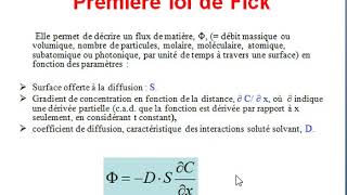 Biophysique cours 1 La diffusion [upl. by Esidnak]