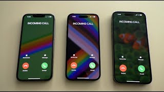 iPhone 13 Pro vs 14 Pro Max vs 14 Pro Incoming Call [upl. by Toinette921]