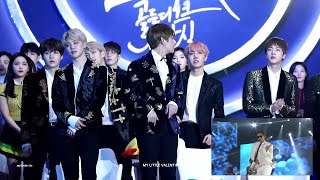 BTS reaction to RAIN  2017 Golden Disc Awards [upl. by Rahel]