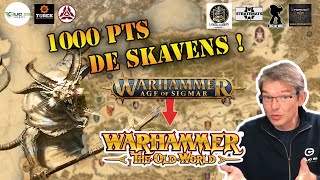 Warhammer The Old World  1000 pts de Skavens avec la boite AOS v4 Skaventide  pour moins de 100€ [upl. by Ahsahtan69]