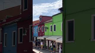 FAMOUS BURANO COLOURED HOUSES shorts burano buranocolouredhouses [upl. by Llehsram]