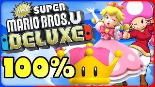 New Super Mario Bros U Deluxe 🌰 14 Mushroom Heights 🌰 100 All Star Coins [upl. by Karwan]