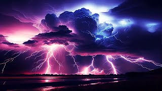 Night Rain amp Thunderstorm ⚡ Rain sounds amp Very Strong Thunder with Lightning Ambience for Sleeping [upl. by Jaquith]