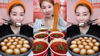 먹방 Spicy China Foods 🌶️  Spicy NOODLES and EGGS  eating sounds Mukbang ASMR [upl. by Uy]