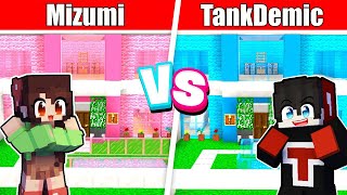 Best of Minecraft  TankDemic vs Mizumi MODERN HOUSE BATTLE  Tagalog [upl. by Kcor]