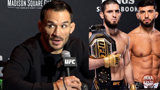 Michael Chandler Predicts Islam Makhachev vs Arman Tsarukyan for UFC 311 [upl. by Ettennyl]