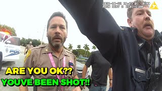 21 Year Old Cop Gets Shot Crazy Shootout Doral Florida  October 22 2021  Exclusive [upl. by Danialah]