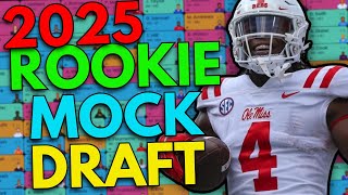 WAY TOO EARLY 2025 Dynasty Rookie Mock Draft 😮‍💨 1st Round [upl. by Tila]