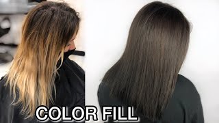 How to COLOR FILL Hair to go Brown  Color Filling Hair to go Darker  Maxine Glynn [upl. by Pederson]