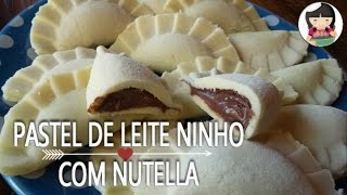 COMO FAZER PASTEL DE LEITE NINHO E NUTELLA  FÁCIL E RÁPIDO  Dika da Naka [upl. by Akemahs]