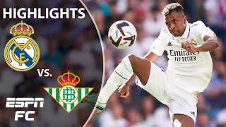 Real Madrid vs Real Betis  LaLiga Highlights  ESPN FC [upl. by Millford]