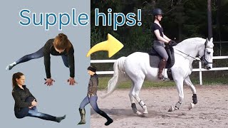 Equestrian hip stretches to improve your suppleness on the horse Simple exercises to do at home [upl. by Alimac]