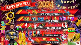 FF Max 🔥 New Year 2024 🥳 Free Rewards  Event Free Fire Calendar  FF Max New Event Update Today [upl. by Saraiya317]