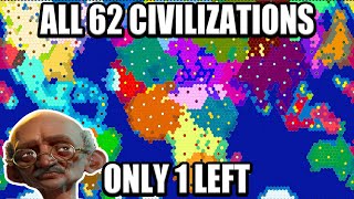 Conquering All 62 Nations on the Earth in Civ 6  Deity Challenge [upl. by Sidonia]