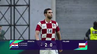 PES 2021  Chorwacja  Polska  Liga Narodów 2024 [upl. by Reckford]