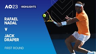 Rafael Nadal v Jack Draper Highlights  Australian Open 2023 First Round [upl. by Yrem]