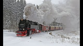 Harzer Schmalspur Bahnen  Schnee im März [upl. by Sisto]