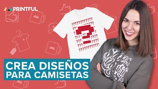 Cómo crear diseños para camisetas gratis  Generador de maquetas  Creador de diseños  Printful [upl. by Ronnica]