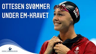 Se Jeanette Ottesen svømme under EMkravet på 50 meter butterfly ved Danish Open [upl. by Suellen216]