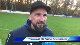 FußballBrandenburgliga TrainerInterviews BlauWeiß PetershagenEggersdorf – Germania Schöneiche [upl. by Aztinad]