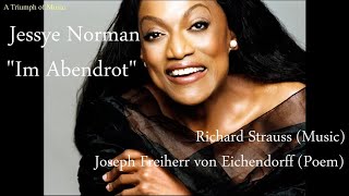 Im Abendrot  Jessye Norman English amp Persian Lyrics Strauss  Eichendorff آیشندورف  اشتراوس [upl. by Firestone]