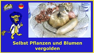 Selbst Pflanzen amp Blumen vergolden  versilbern  Galvanoplastik selbst gemacht [upl. by Surdna66]