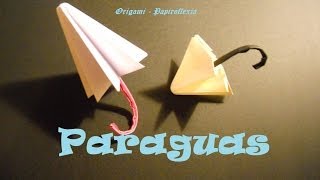 Origami  Papiroflexia Tutorial Paraguas Fácil y rápido [upl. by Aluk]