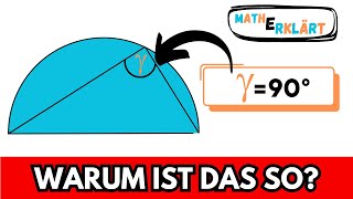 Wie kommt man auf den Satz des Thales🤔 Mathe Erklärt 6 [upl. by Oremar]