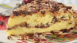 Coffee Cake Recipe Demonstration  Joyofbakingcom [upl. by Nennahs187]