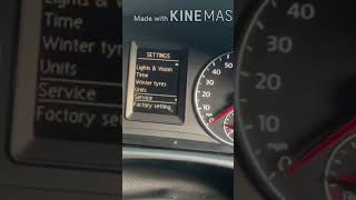 HOW TO RESET 2012 vw touran service light sanumotors [upl. by Akila]