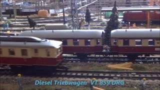 VT 859 Diesel Triebwagen DRG amp Beiwagen Set amp Post Wagen [upl. by Nara357]