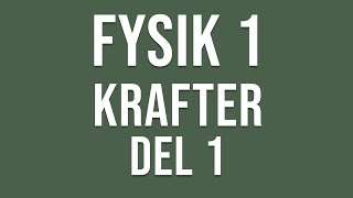 Fysik 1  Krafter del 1 [upl. by Nolubez]